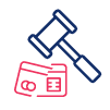 Gavel hitting credit card