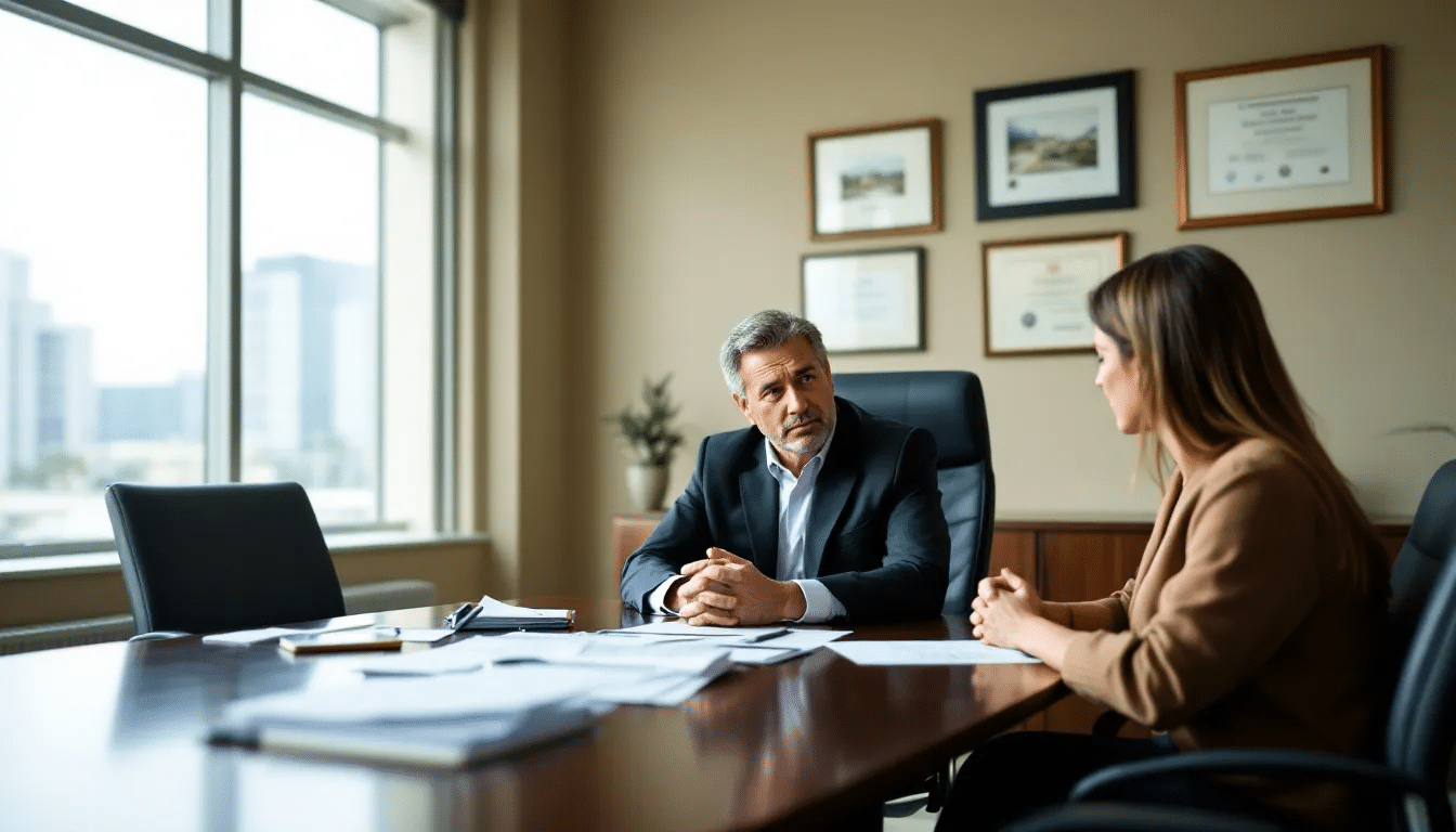 Florida bankruptcy attorney consulting with client about debt relief options